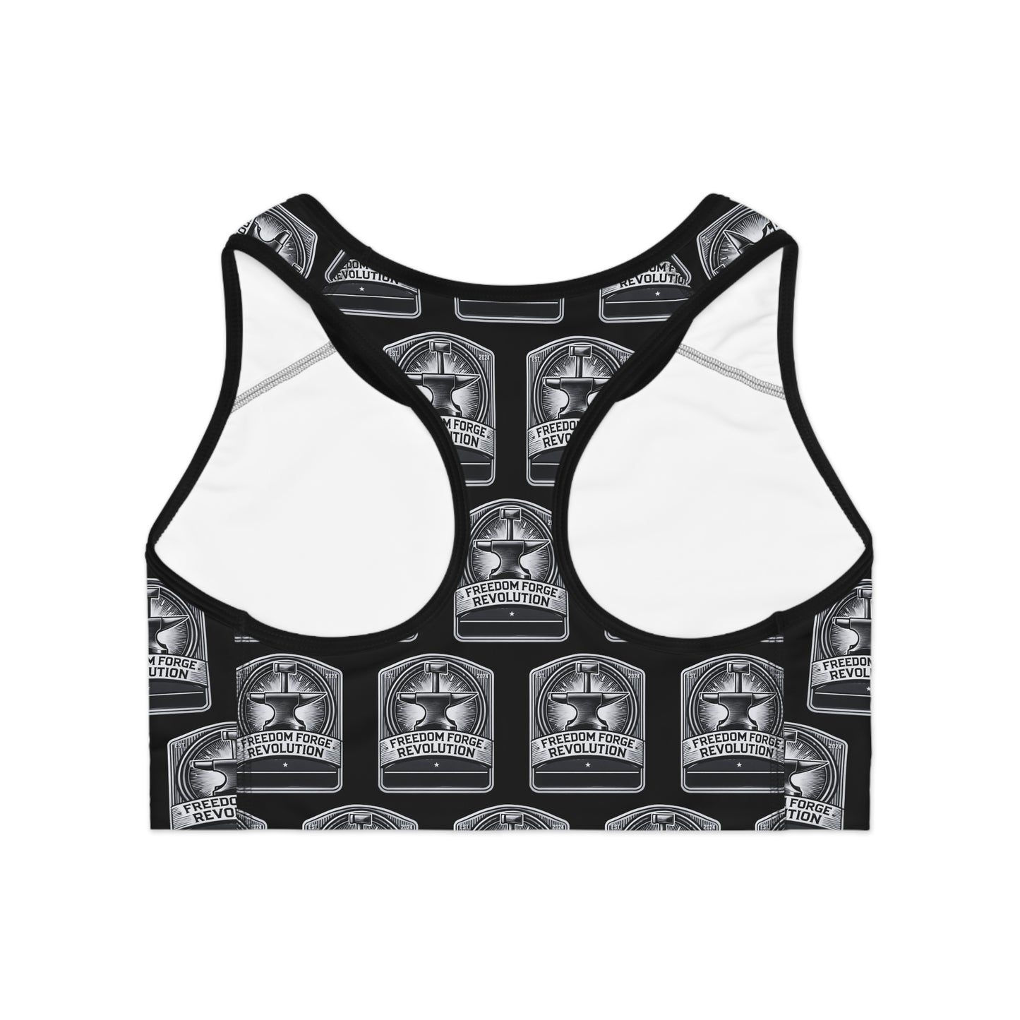 Empowering Graphic Sports Bra - Freedom for Revolution