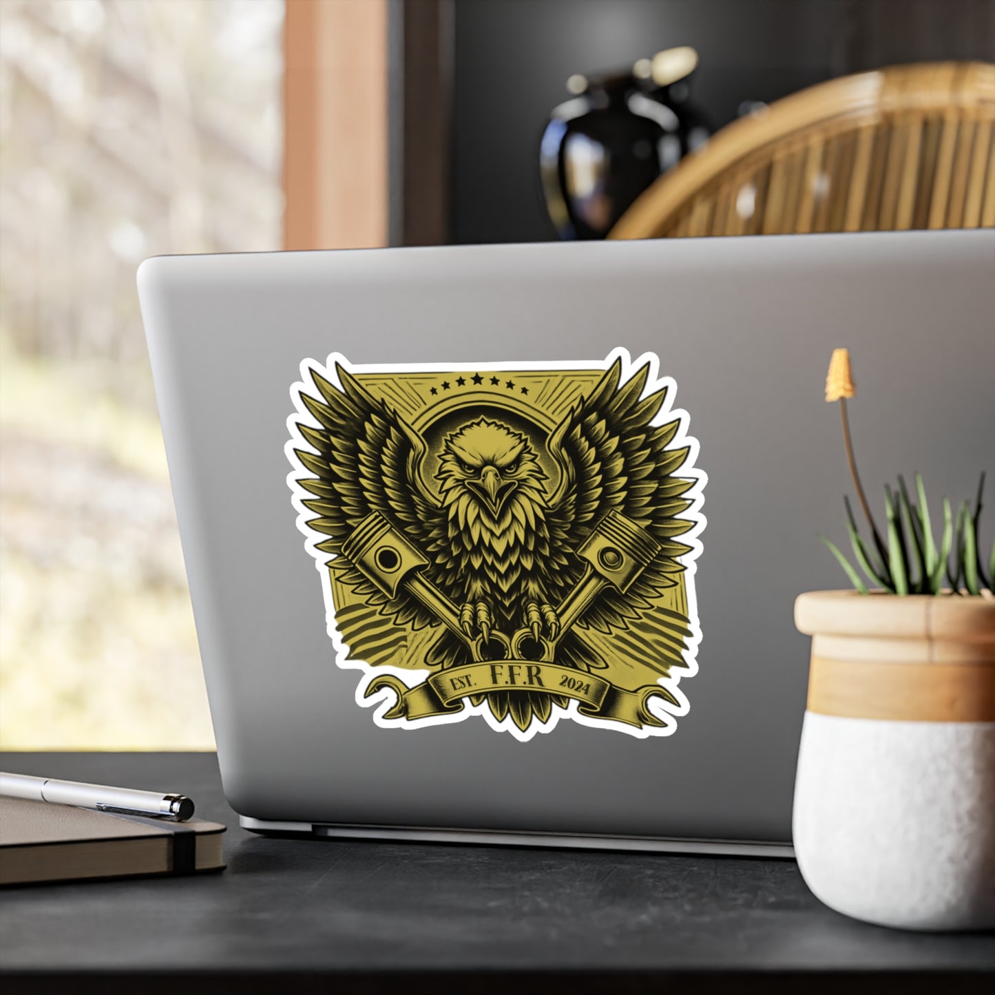 American Made Eagle and Pistons Sticker - Swag/ Freedom Forge Revolution