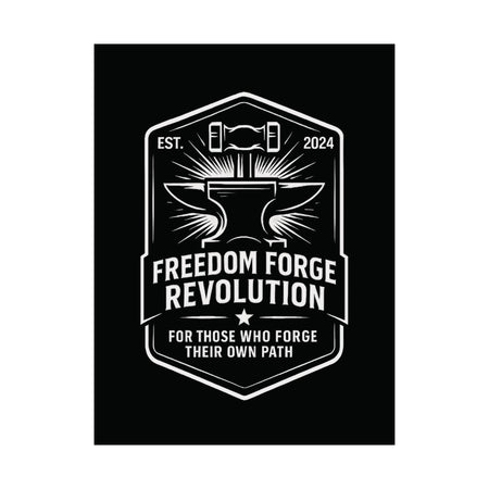 American Made Hammer and Anvil Variant Matte Vertical Poster - Swag/ Freedom Forge Revolution