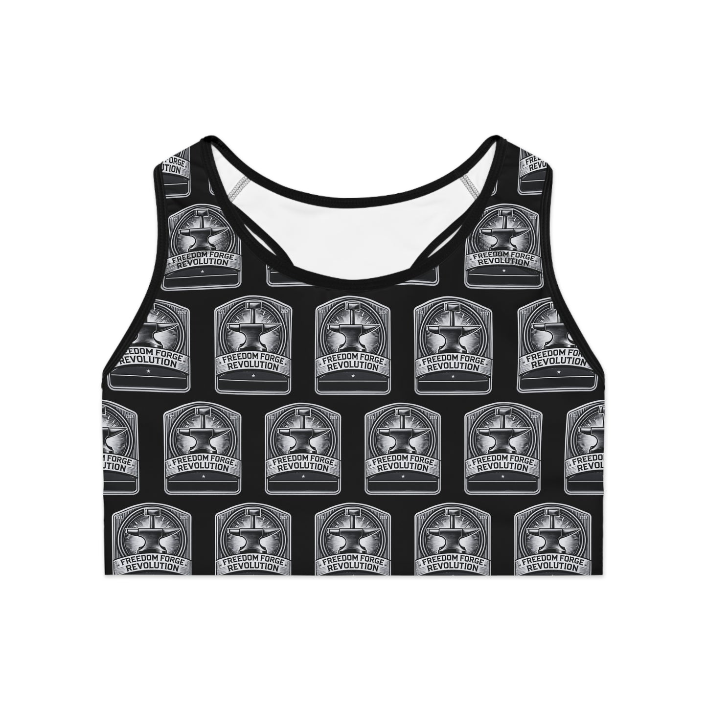 Empowering Graphic Sports Bra - Freedom for Revolution