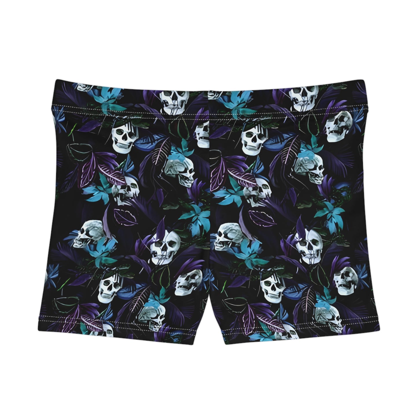 Women's Minimalist Yoga Shorts - Tropic Skull