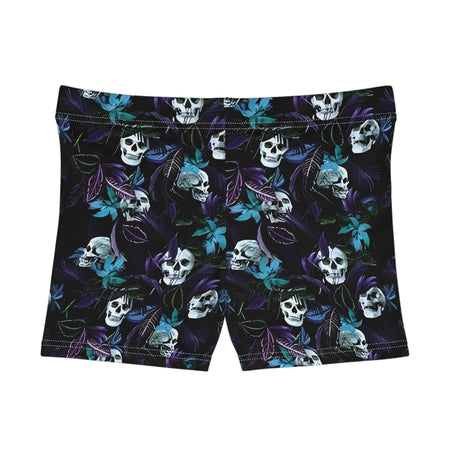 Women's Minimalist Yoga Shorts - Tropic Skull