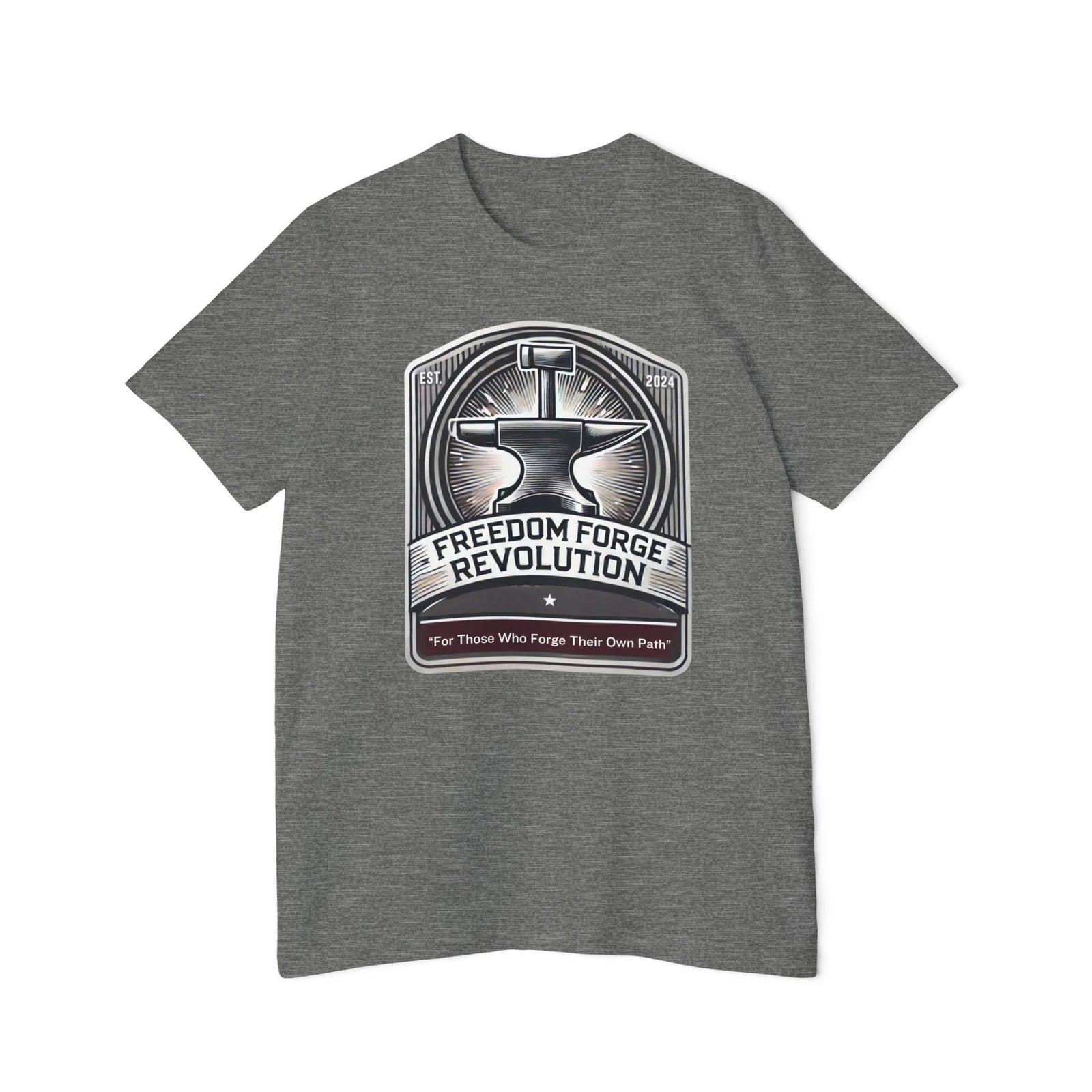 American Made Hammer And Anvil - Unisex T-Shirt/ Freedom Forge Revolution