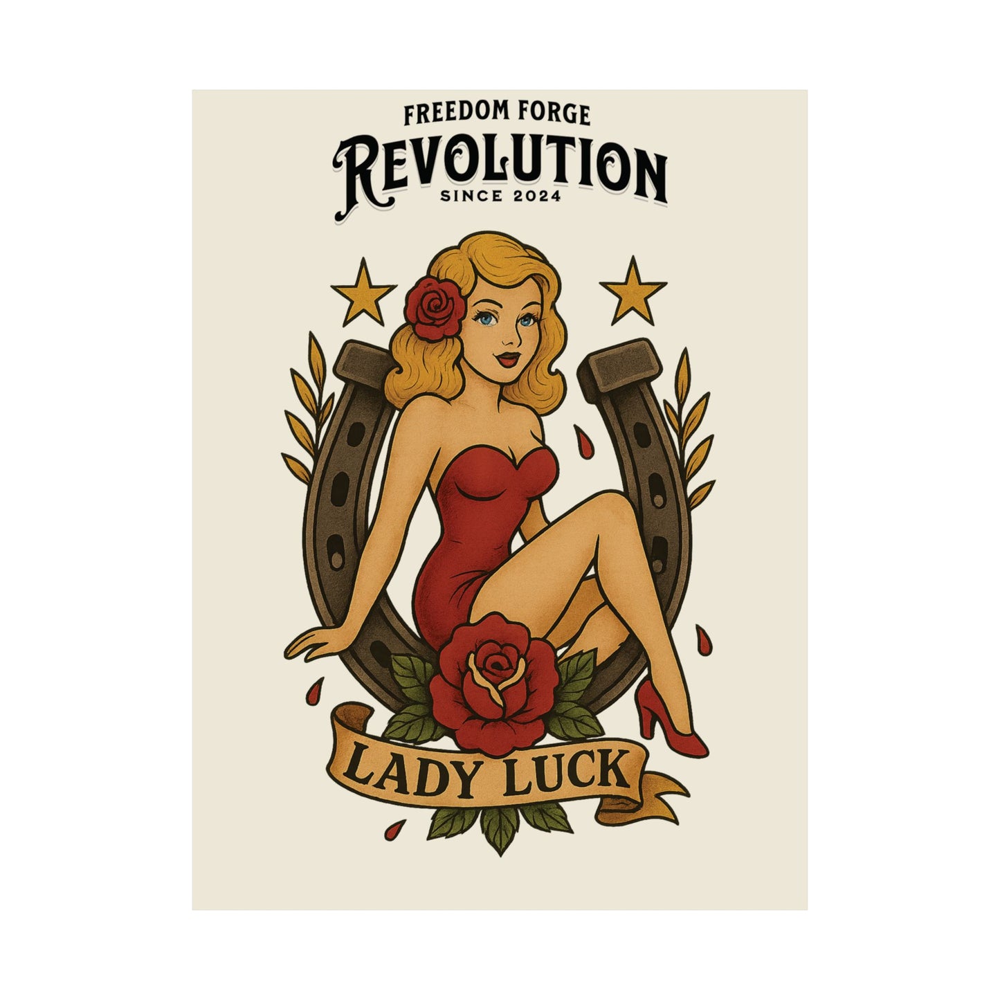 Lady Luck Matte Vertical Poster