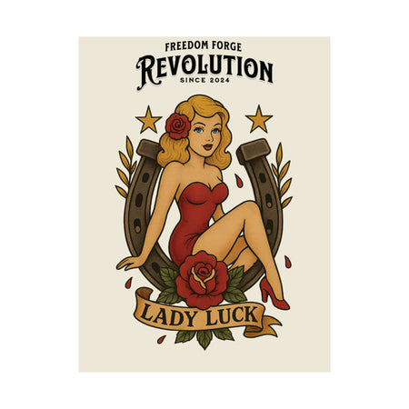 American Made Lady Luck Matte Vertical Poster - Swag/ Freedom Forge Revolution