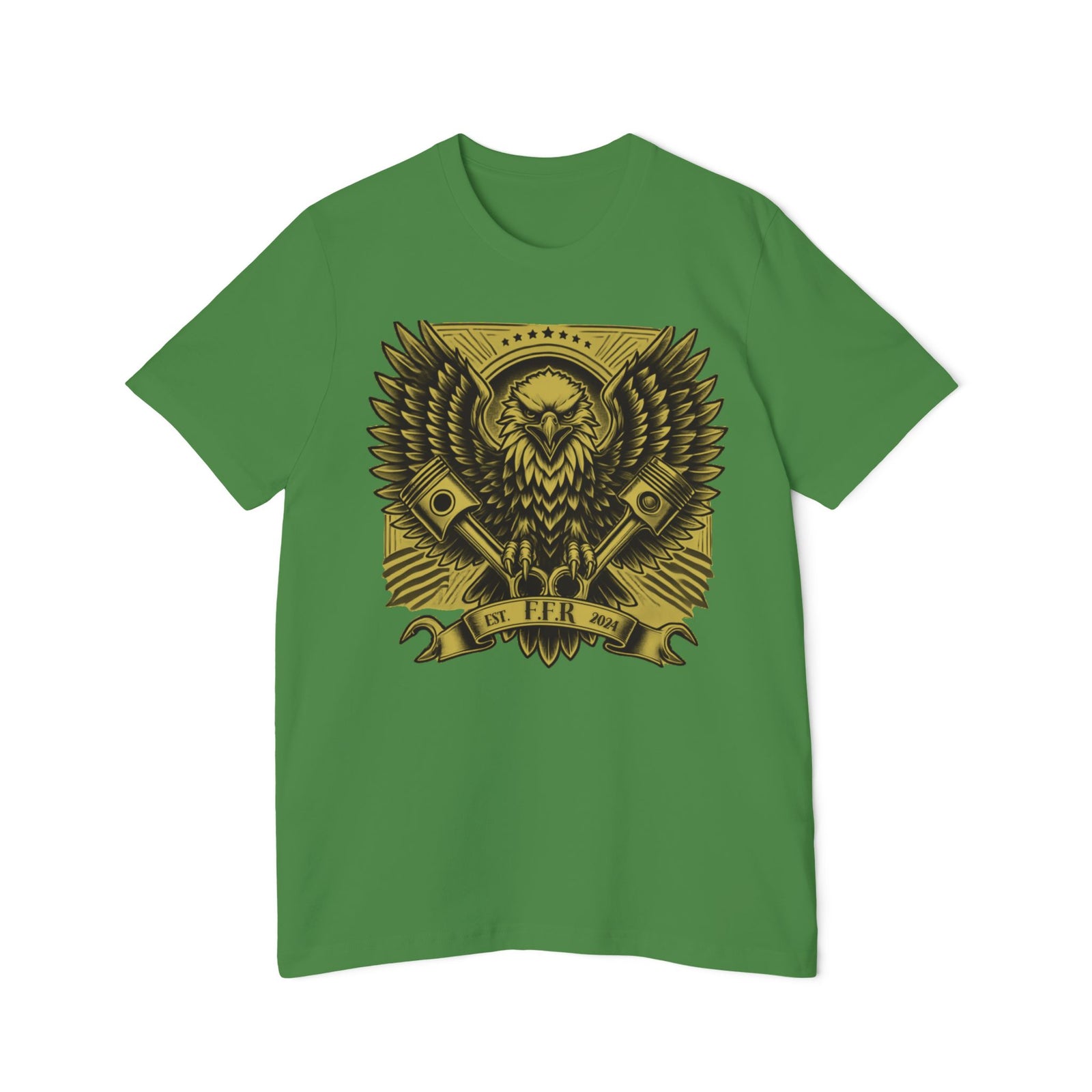 American Made Eagle And Pistons - Unisex T-Shirt/ Freedom Forge Revolution