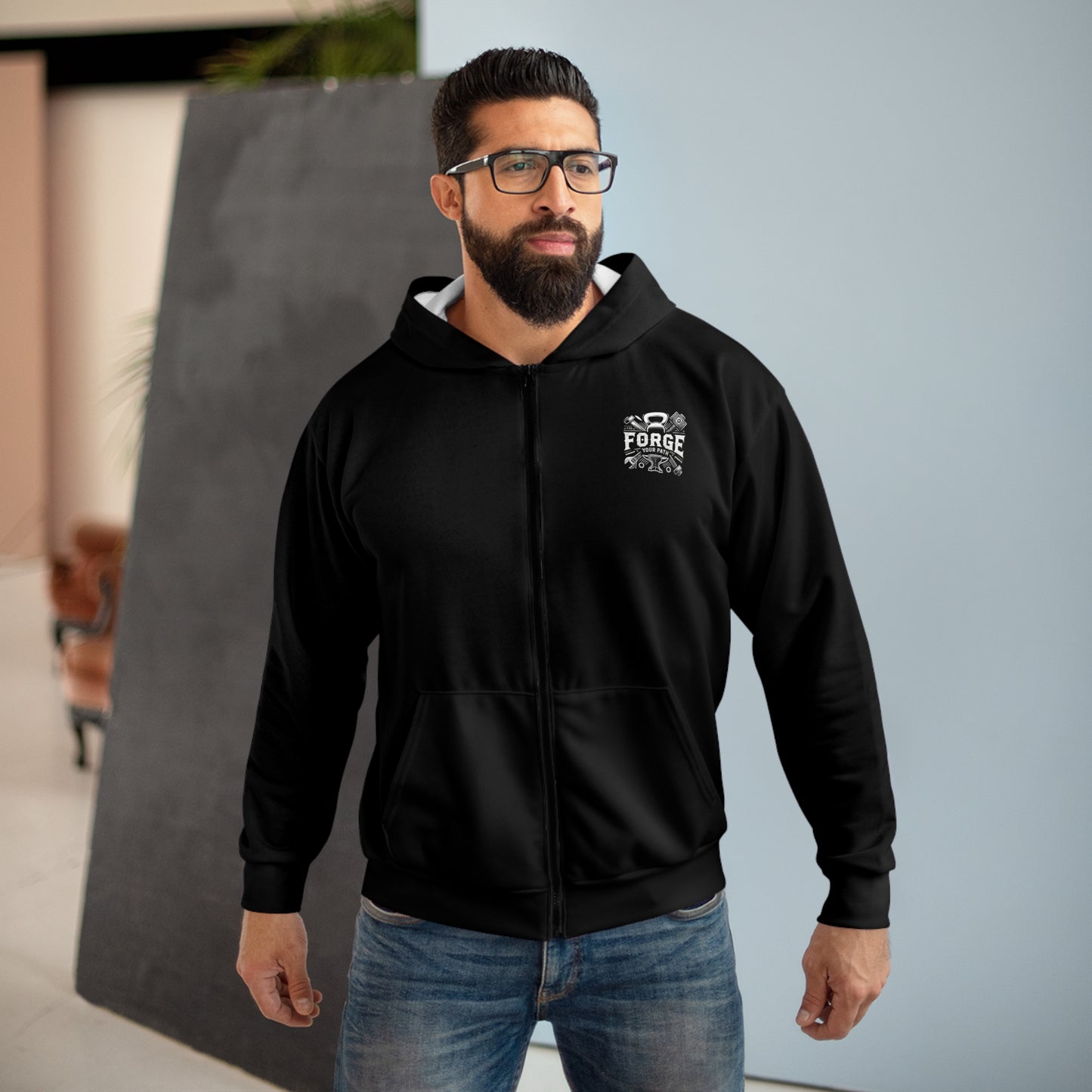 Unisex Zip Hoodie - Freedom Forge Revolution