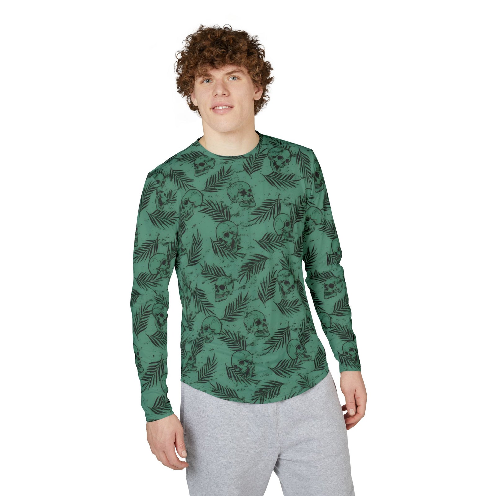 American Made Tropic Skull Men's UV Protection Long Sleeve Shirt (AOP) - All Over Prints/ Freedom Forge Revolution