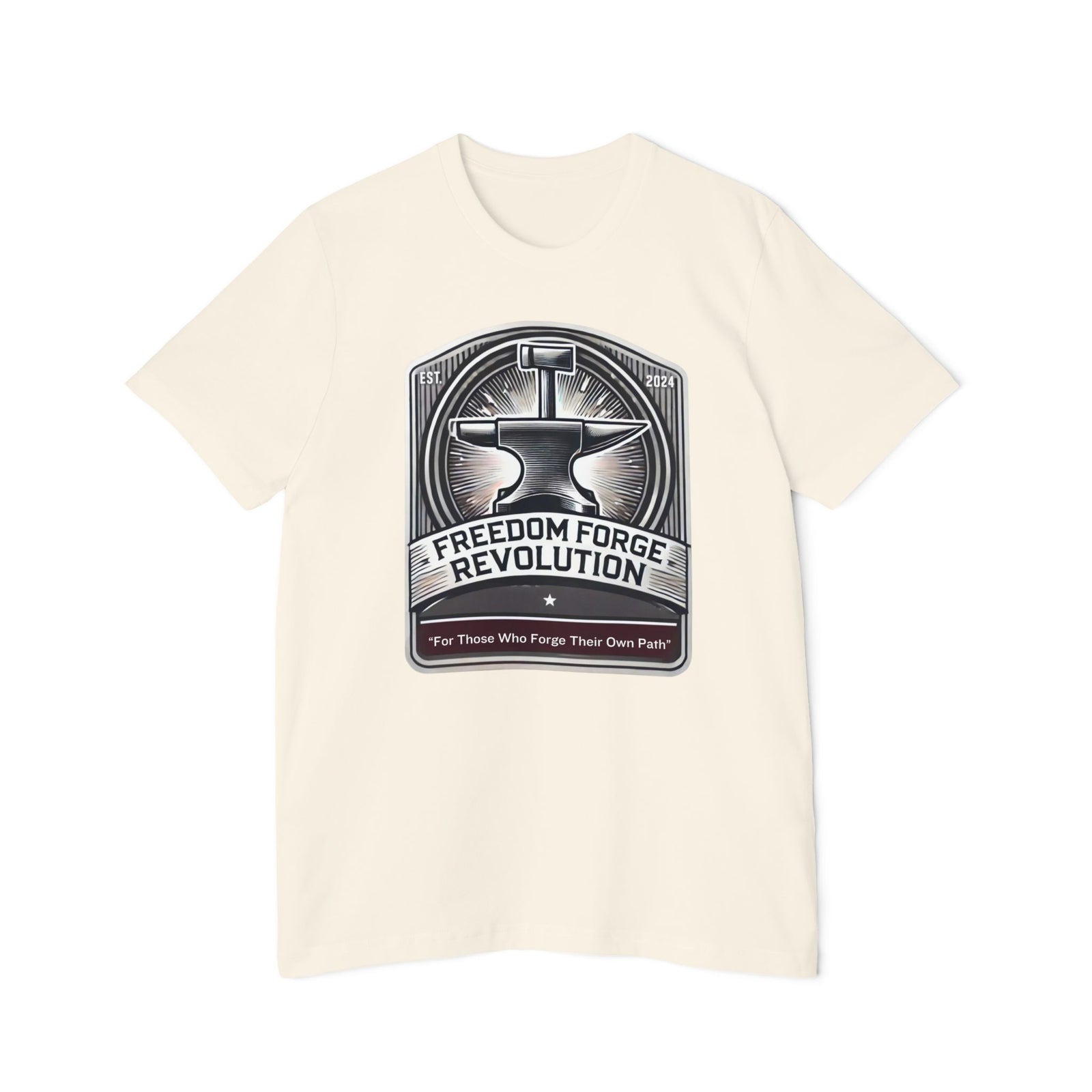 American Made Hammer And Anvil - Unisex T-Shirt/ Freedom Forge Revolution
