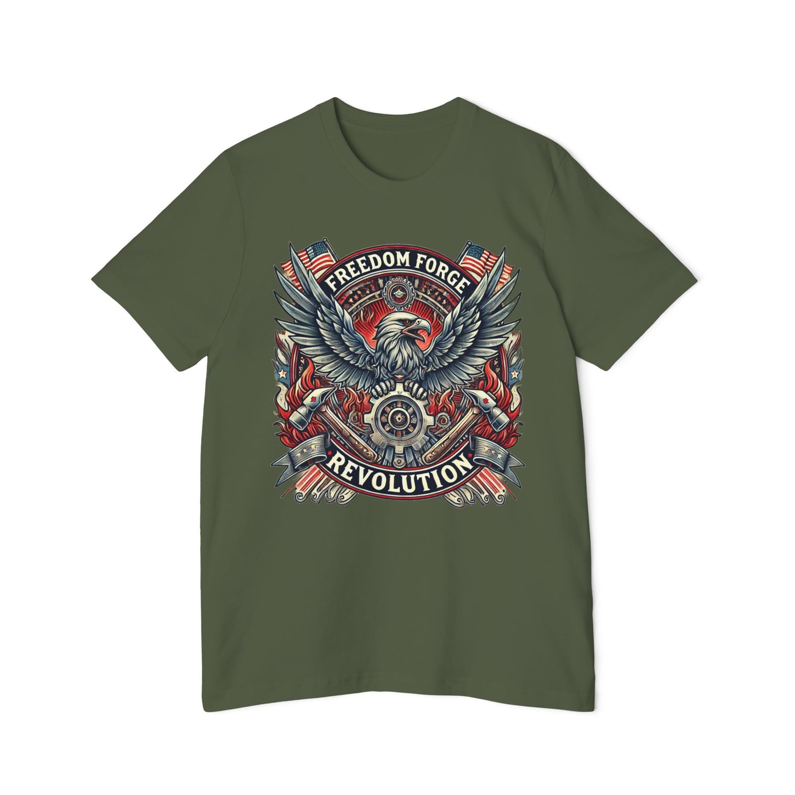 American Made Strength, Creation, Patriotism - Unisex T-Shirt/ Freedom Forge Revolution