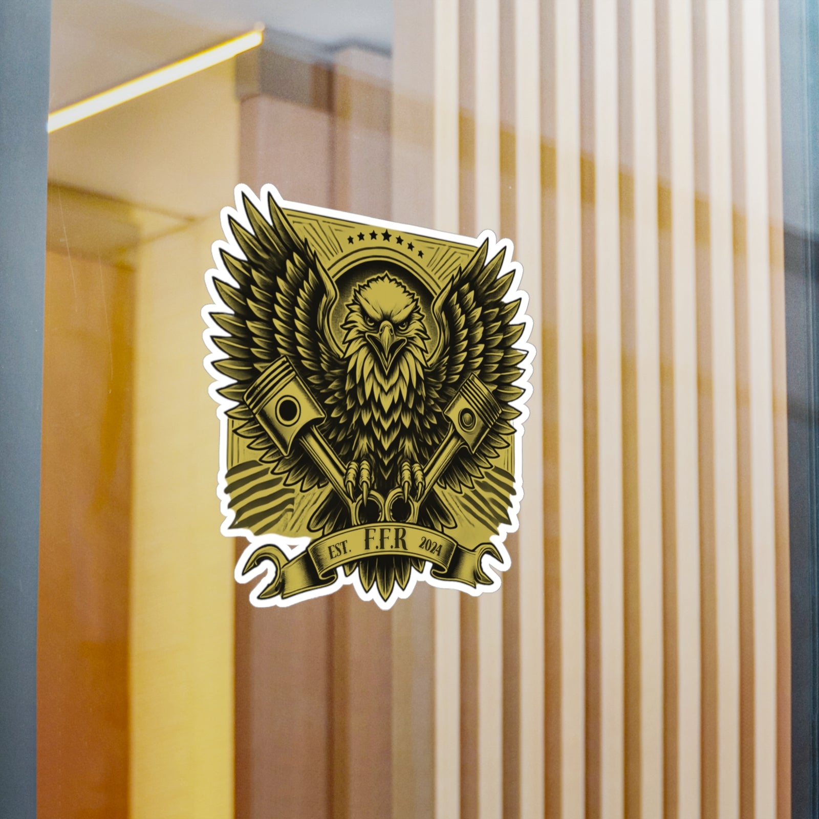 American Made Eagle and Pistons Sticker - Swag/ Freedom Forge Revolution