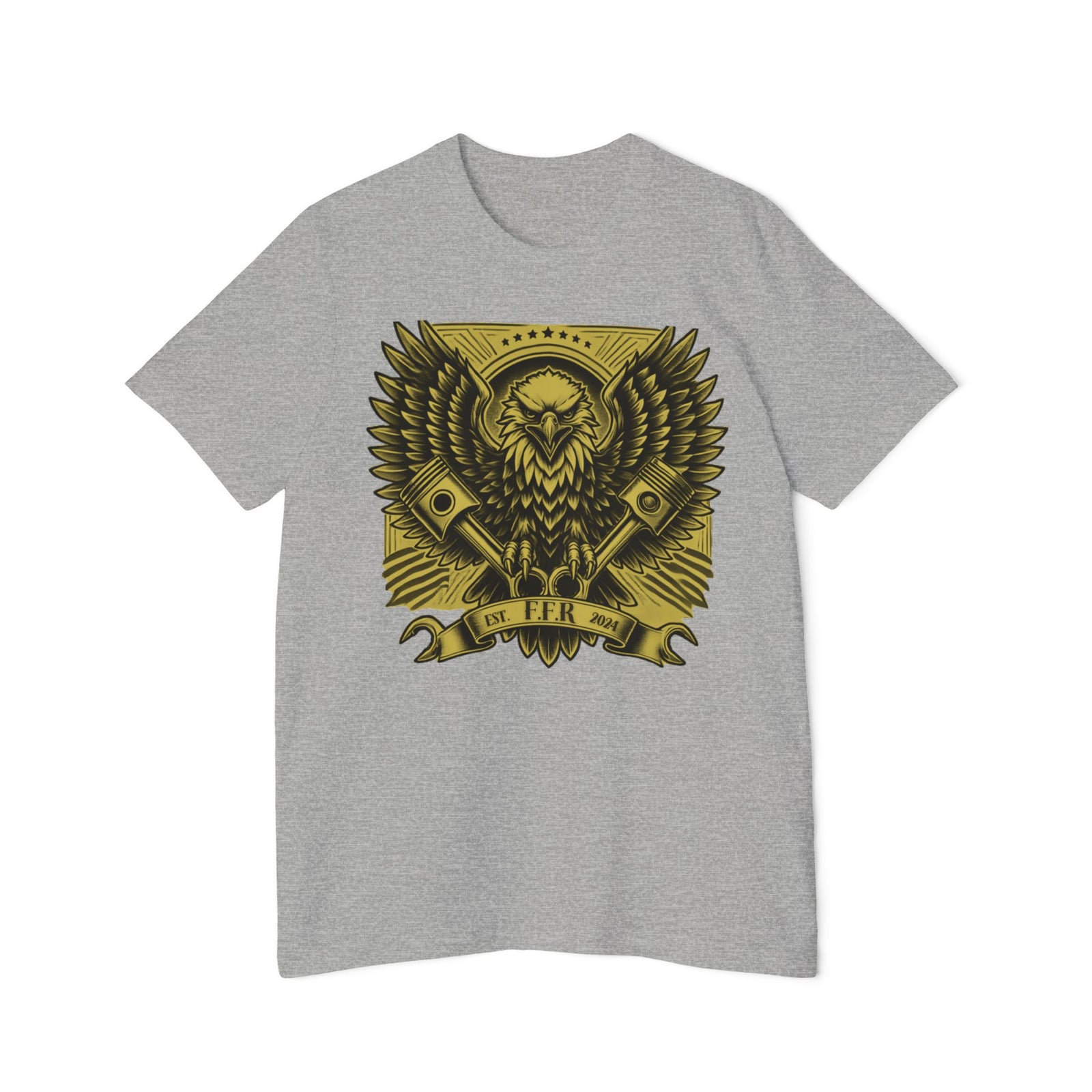 American Made Eagle And Pistons - Unisex T-Shirt/ Freedom Forge Revolution