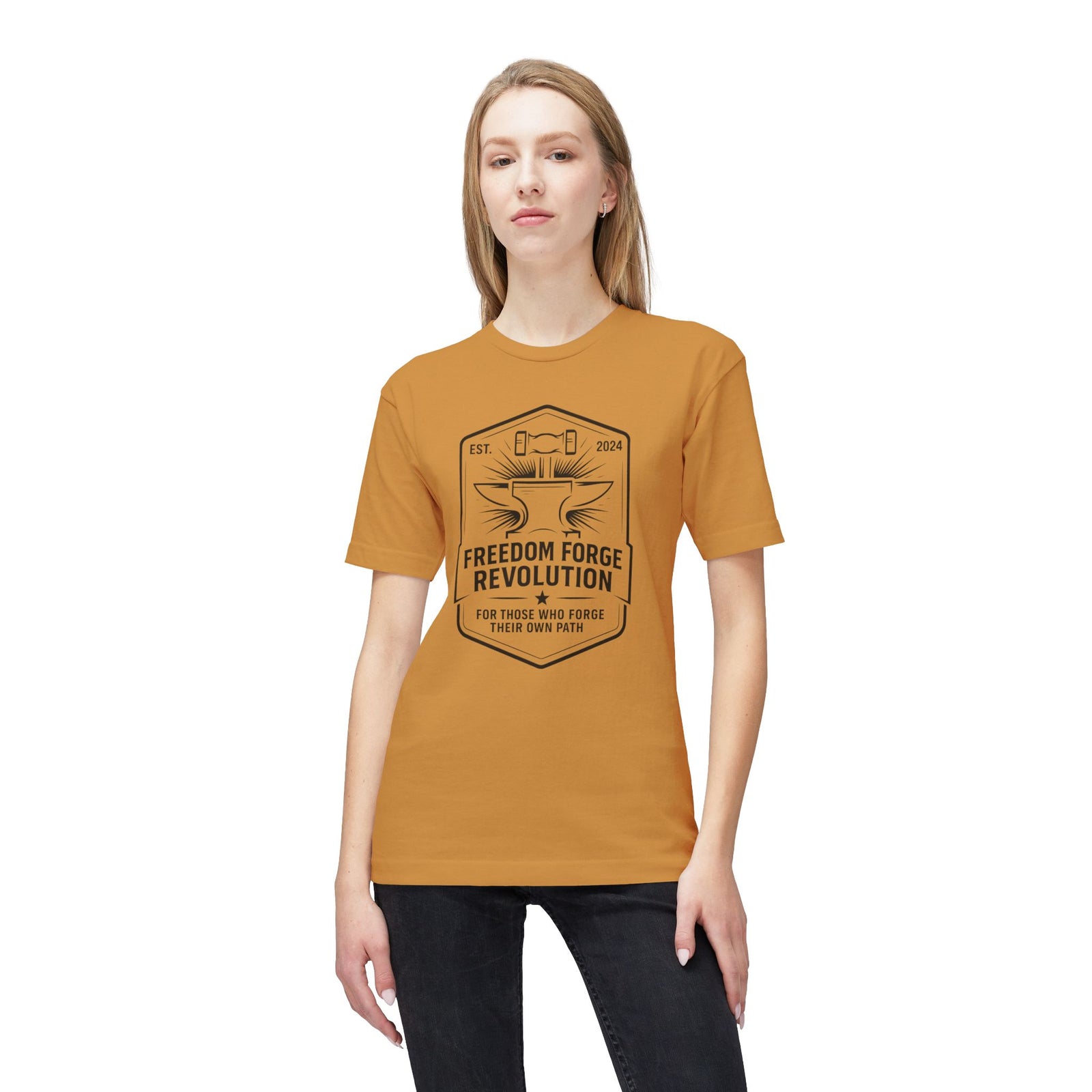 American Made Relaxed Fit Midweight T-shirt - T-Shirt/ Freedom Forge Revolution