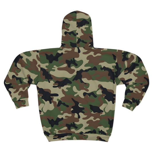 Camo Unisex Zip Hoodie