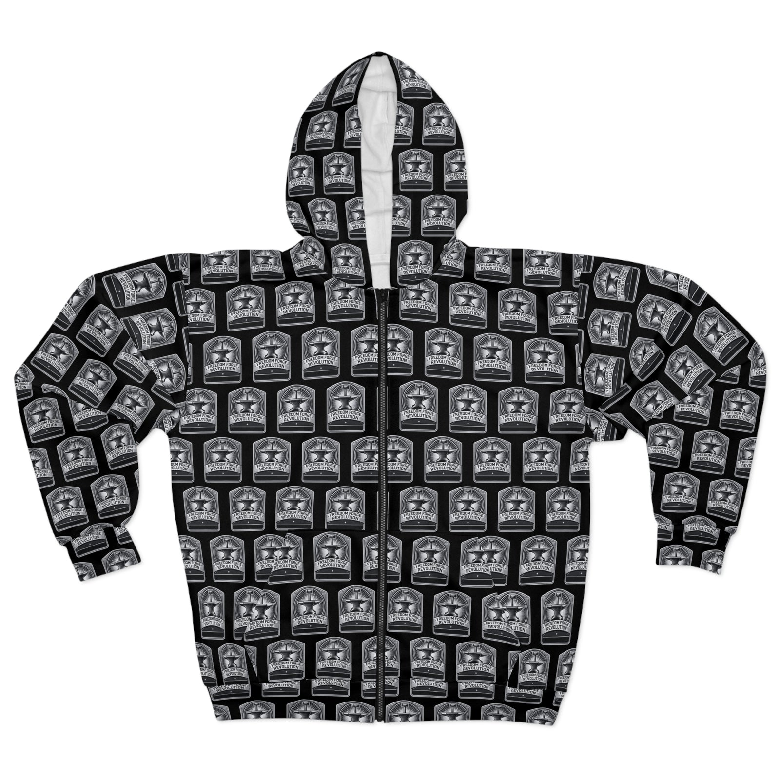 American Made Unisex Zip Hoodie - Freedom Forge Revolution - Hoodies and Pullovers/ Freedom Forge Revolution
