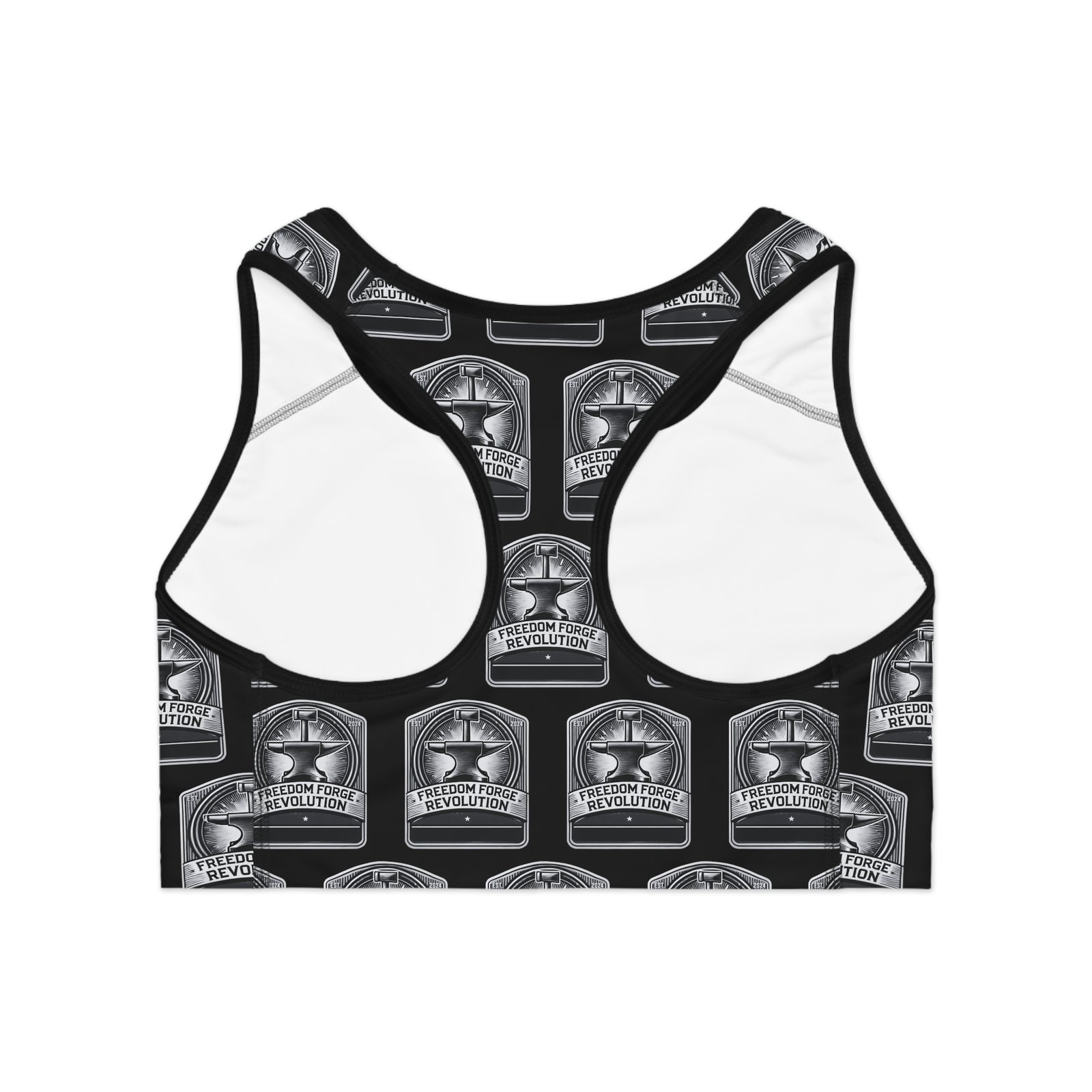 American Made Empowering Graphic Sports Bra - Freedom for Revolution - Women's top/ Freedom Forge Revolution
