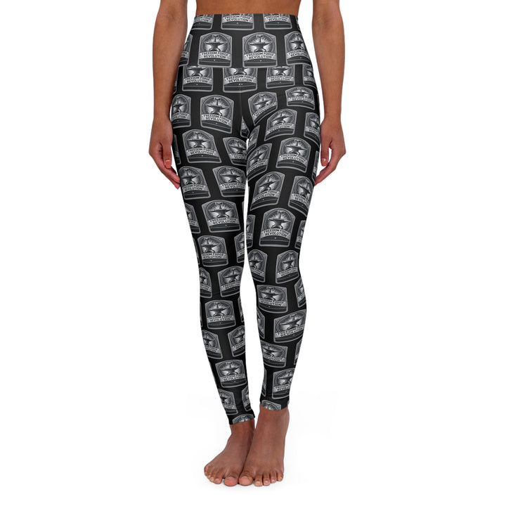 American Made Motivational High Waisted Yoga Leggings for Fitness Enthusiasts - Leggins/ Freedom Forge Revolution