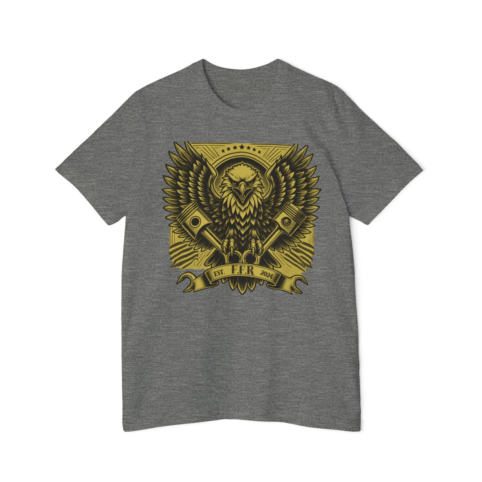American Made Eagle And Pistons - Unisex T-Shirt/ Freedom Forge Revolution