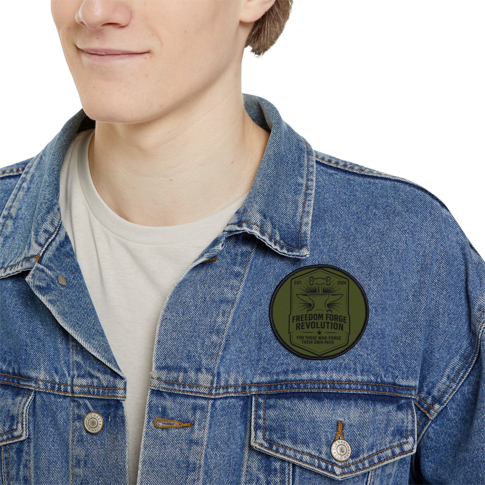 American Made Hammer and Anvil Variant Iron-On Patch - Accessories/ Freedom Forge Revolution