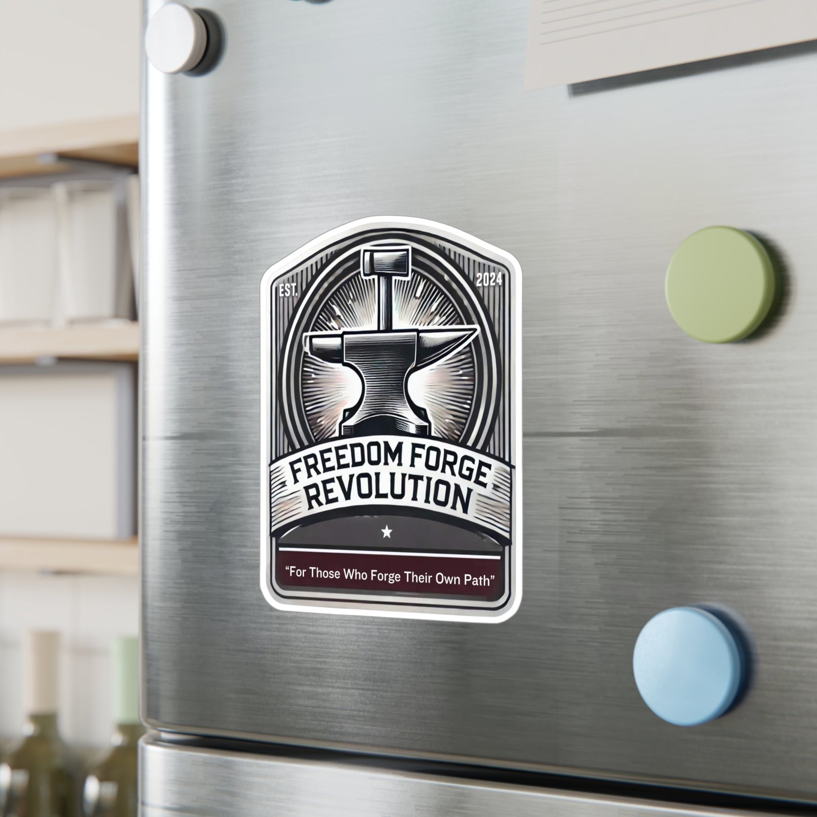 American Made Hammer and Anvil Sticker - Swag/ Freedom Forge Revolution