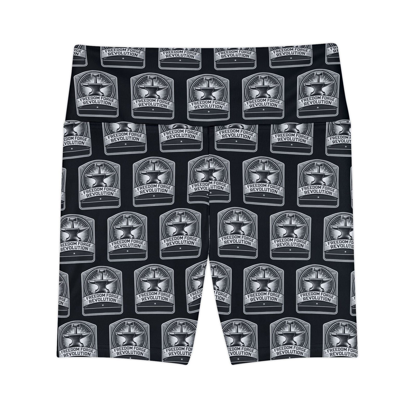 American Made Empowerment Women's Workout Shorts - Freedom Forge Revolution - Leggins/ Freedom Forge Revolution