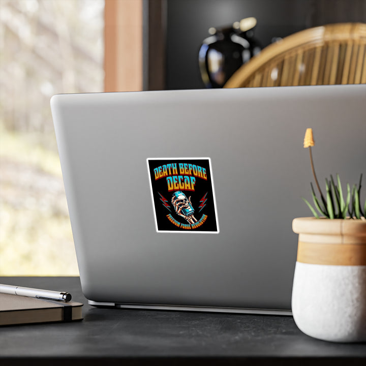 American Made Death Before Decaf Sticker - Swag/ Freedom Forge Revolution
