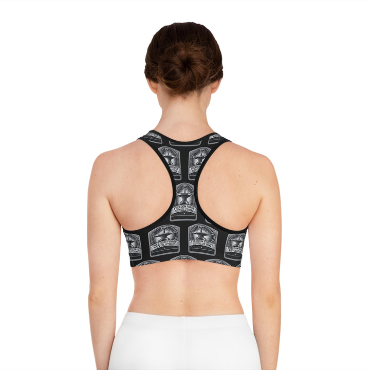 American Made Empowering Graphic Sports Bra - Freedom for Revolution - Women&