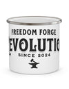 American Made Freedom Forge Revolution Enamel Camping Mug - Adventure Mug, Hiking Gear, Outdoor Cup, Gift for Campers, Unique Travel Mug - Mug/ Freedom Forge Revolution