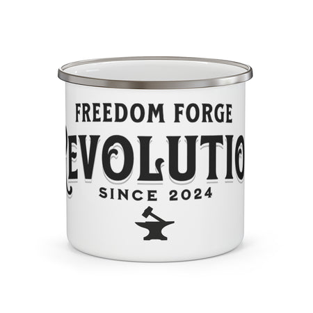 American Made Freedom Forge Revolution Enamel Camping Mug - Adventure Mug, Hiking Gear, Outdoor Cup, Gift for Campers, Unique Travel Mug - Mug/ Freedom Forge Revolution