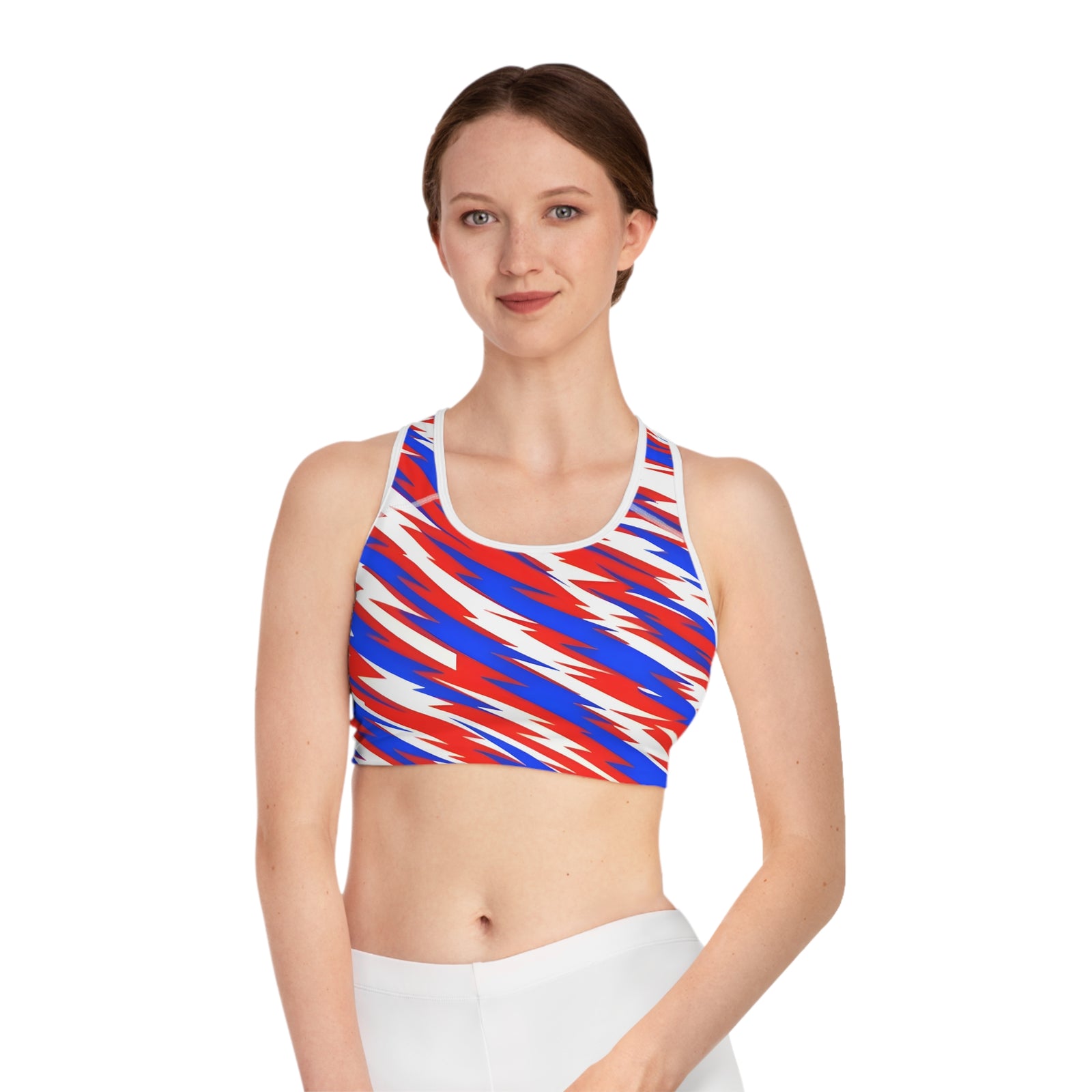 American Made Empowering Graphic Sports Bra - Freedom for Revolution - Women's top/ Freedom Forge Revolution