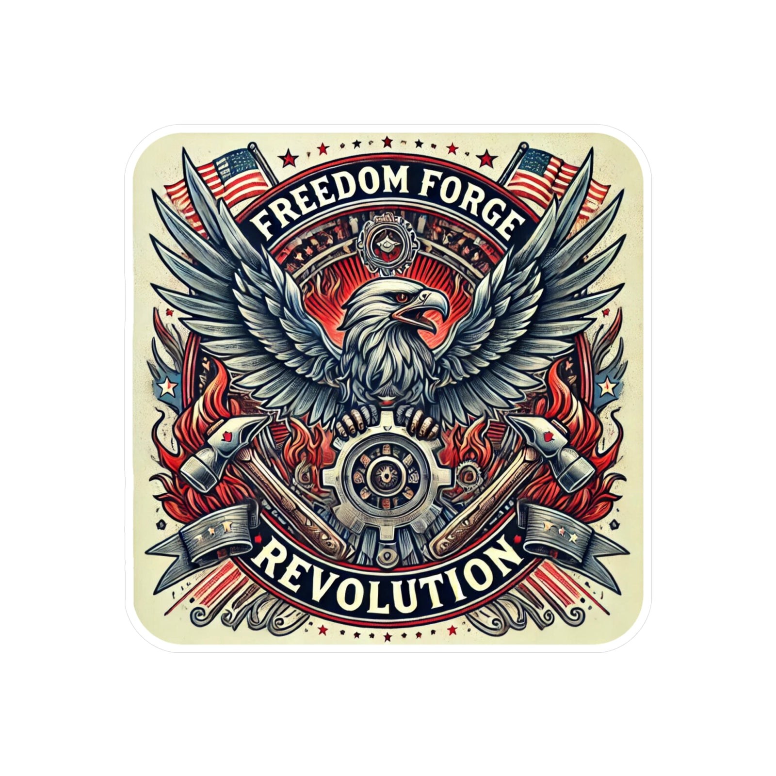 American Made Strength, Creation, Patriotism Sticker - Swag/ Freedom Forge Revolution