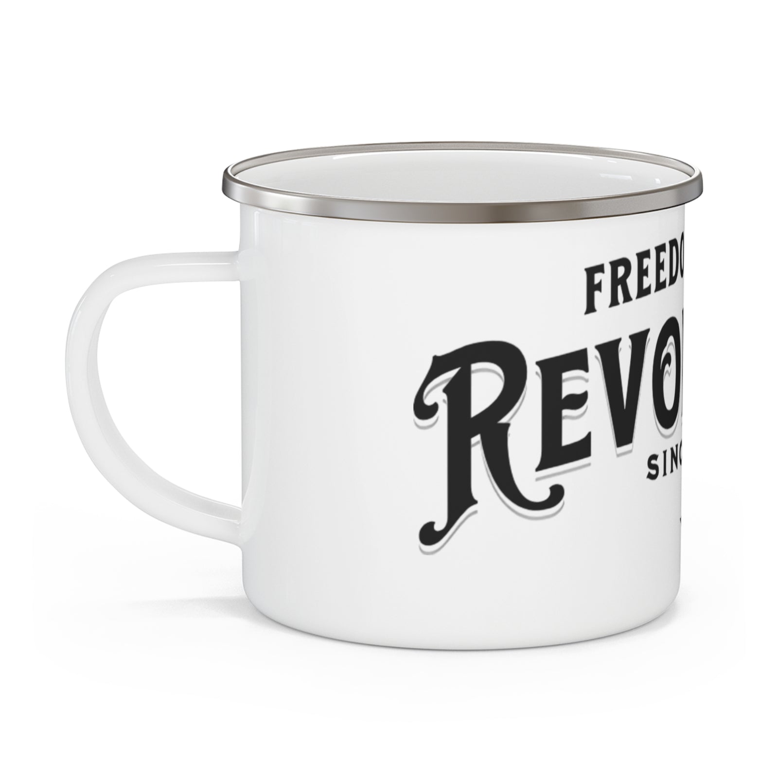 American Made Freedom Forge Revolution Enamel Camping Mug - Adventure Mug, Hiking Gear, Outdoor Cup, Gift for Campers, Unique Travel Mug - Mug/ Freedom Forge Revolution