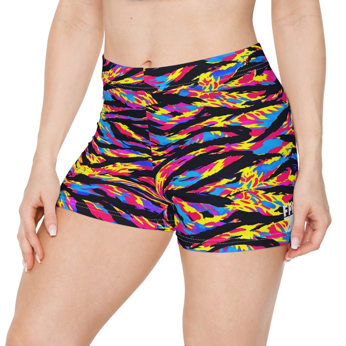 Women's Minimalist Yoga Shorts - Rad Tiger
