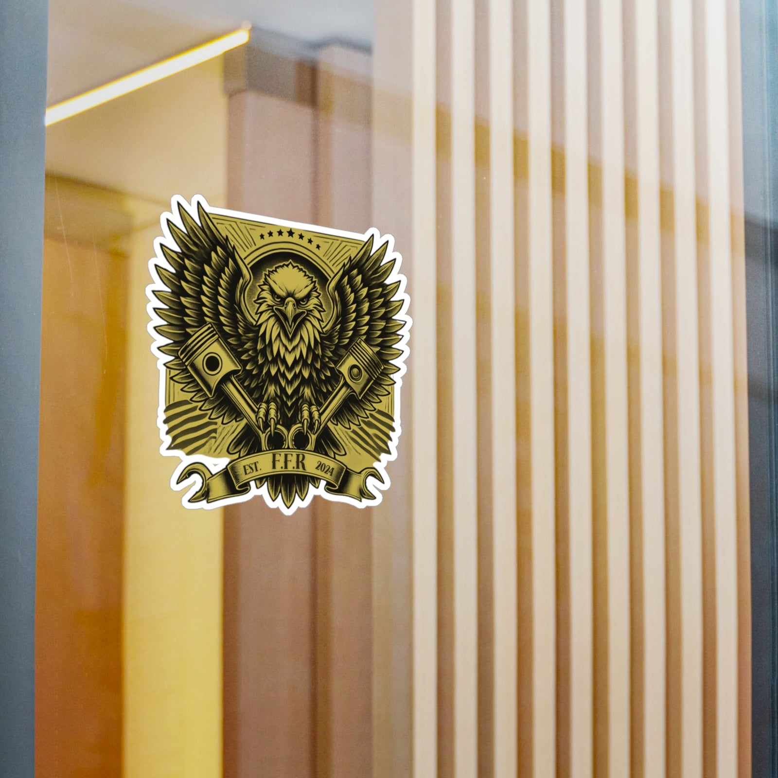 American Made Eagle and Pistons Sticker - Swag/ Freedom Forge Revolution