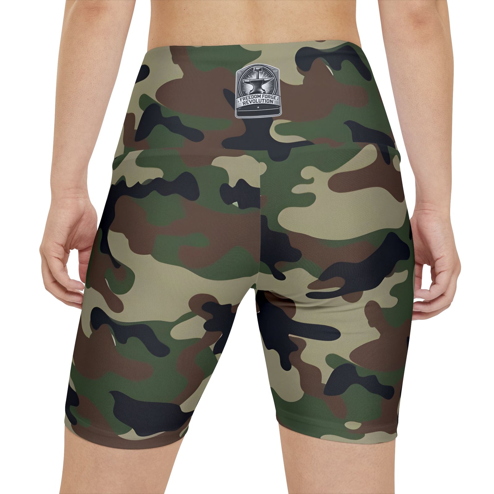 American Made Empowerment Women's Workout Shorts - Freedom Forge Revolution - Leggins/ Freedom Forge Revolution