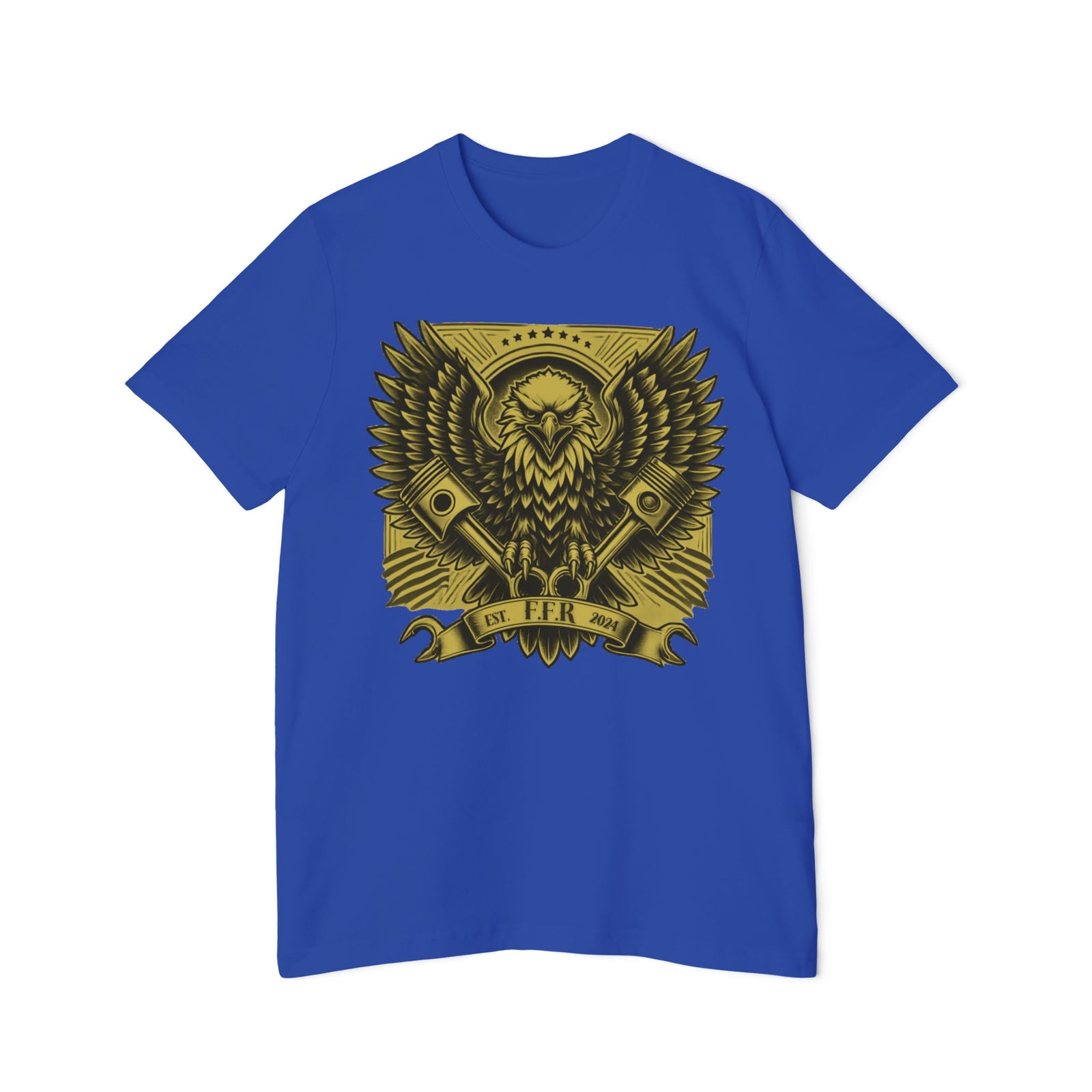 American Made Eagle And Pistons - Unisex T-Shirt/ Freedom Forge Revolution