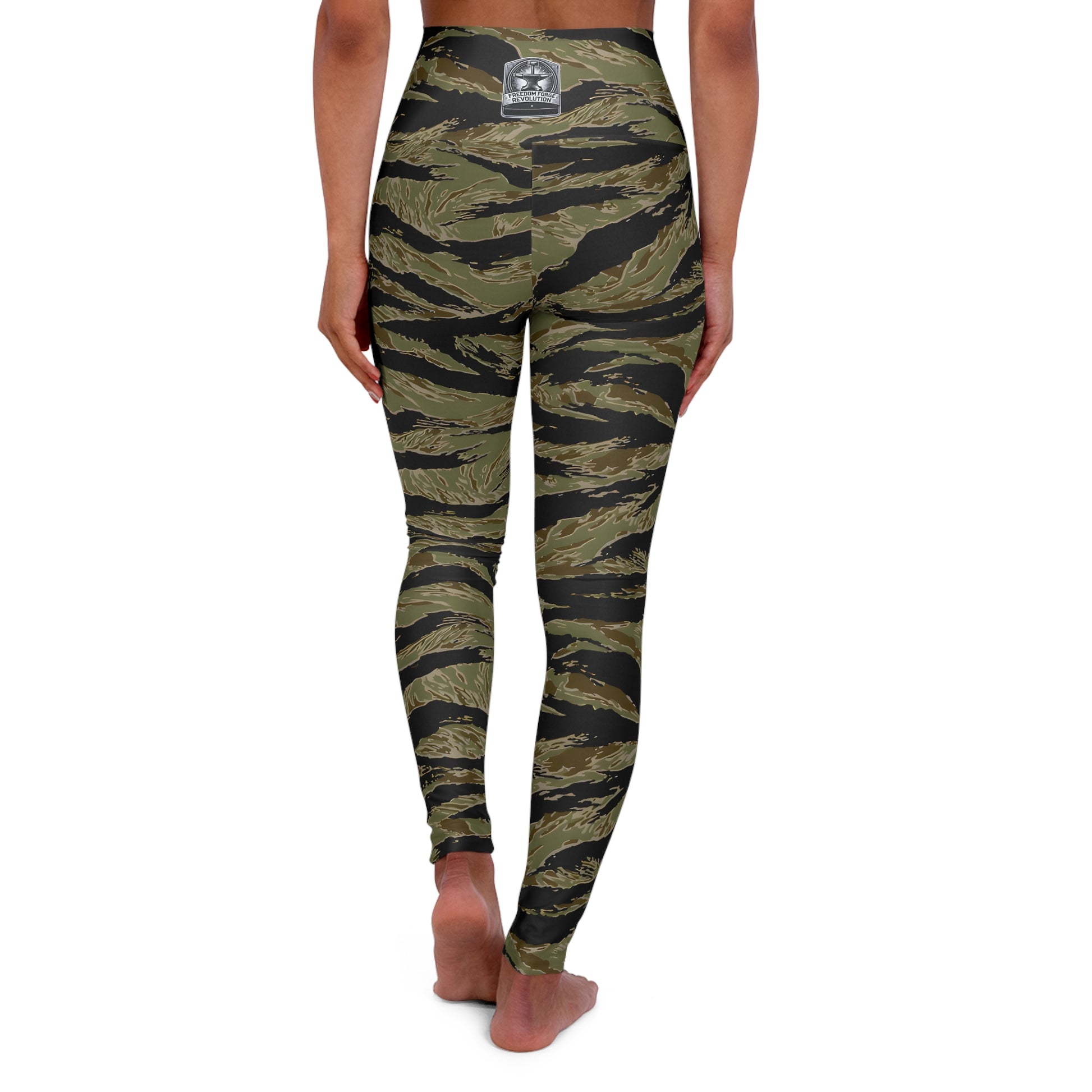 American Made Tiger Camo High Waisted Yoga Leggings - All Over Prints/ Freedom Forge Revolution