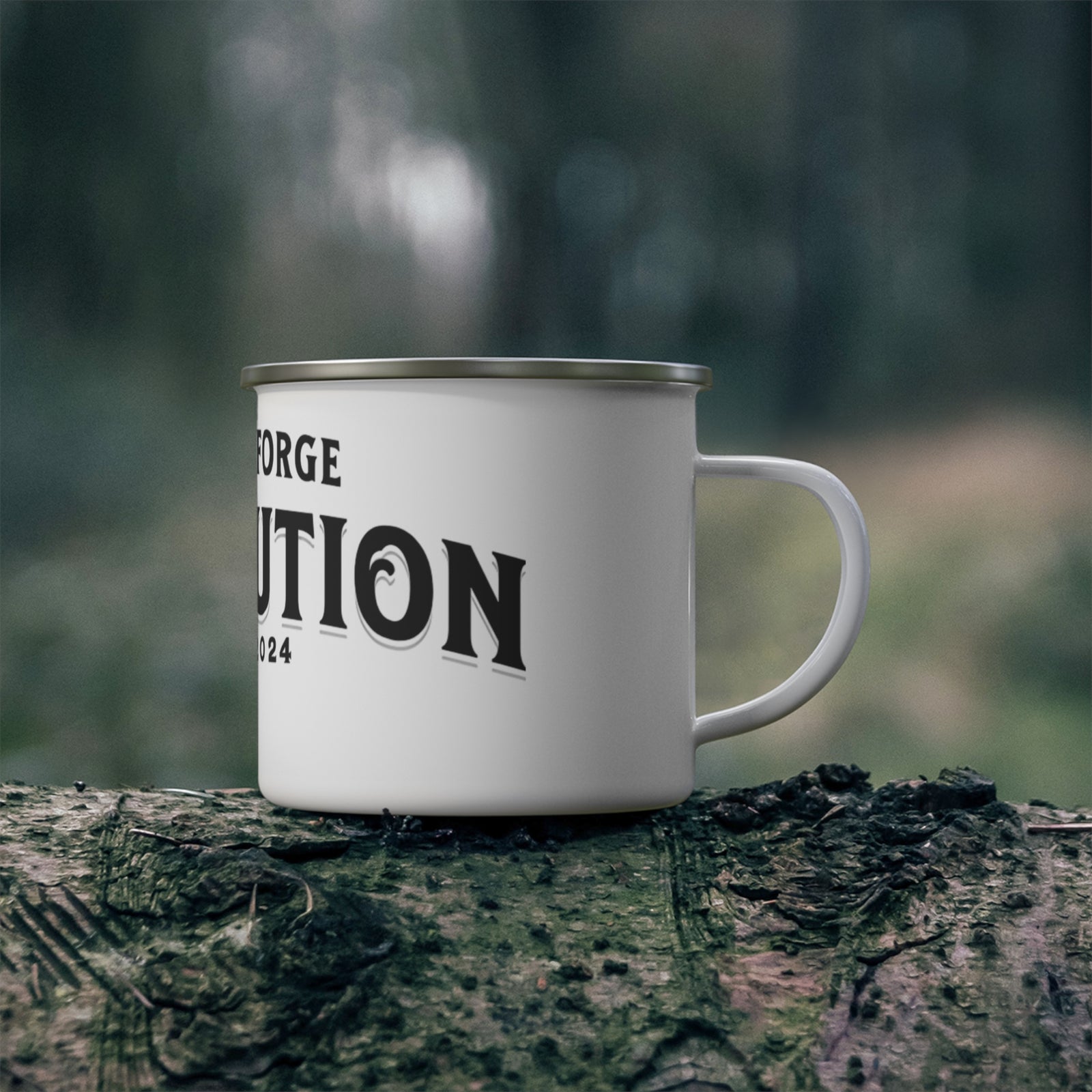 American Made Freedom Forge Revolution Enamel Camping Mug - Adventure Mug, Hiking Gear, Outdoor Cup, Gift for Campers, Unique Travel Mug - Mug/ Freedom Forge Revolution