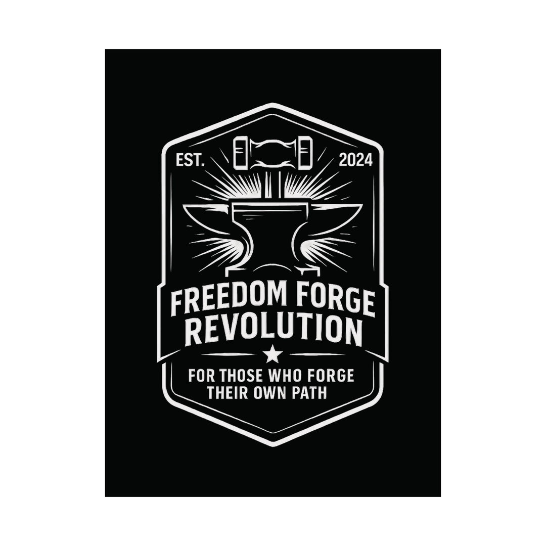 American Made Hammer and Anvil Variant Matte Vertical Poster - Swag/ Freedom Forge Revolution