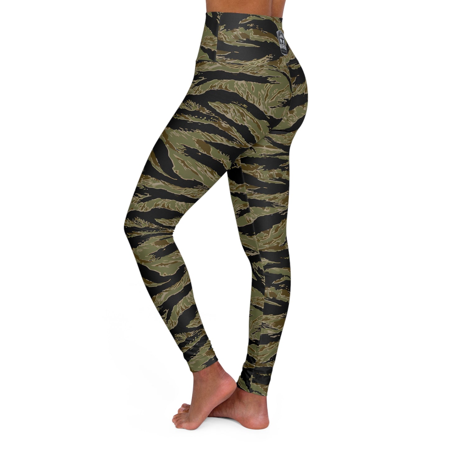 American Made Tiger Camo High Waisted Yoga Leggings - All Over Prints/ Freedom Forge Revolution