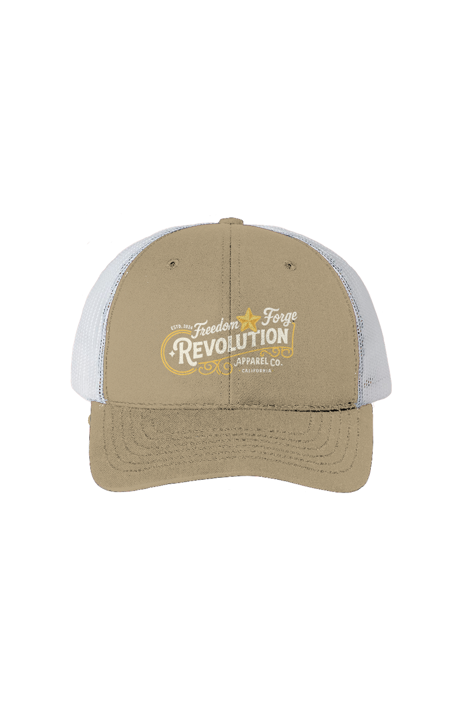 USA-Made-White Mesh Trucker Cap