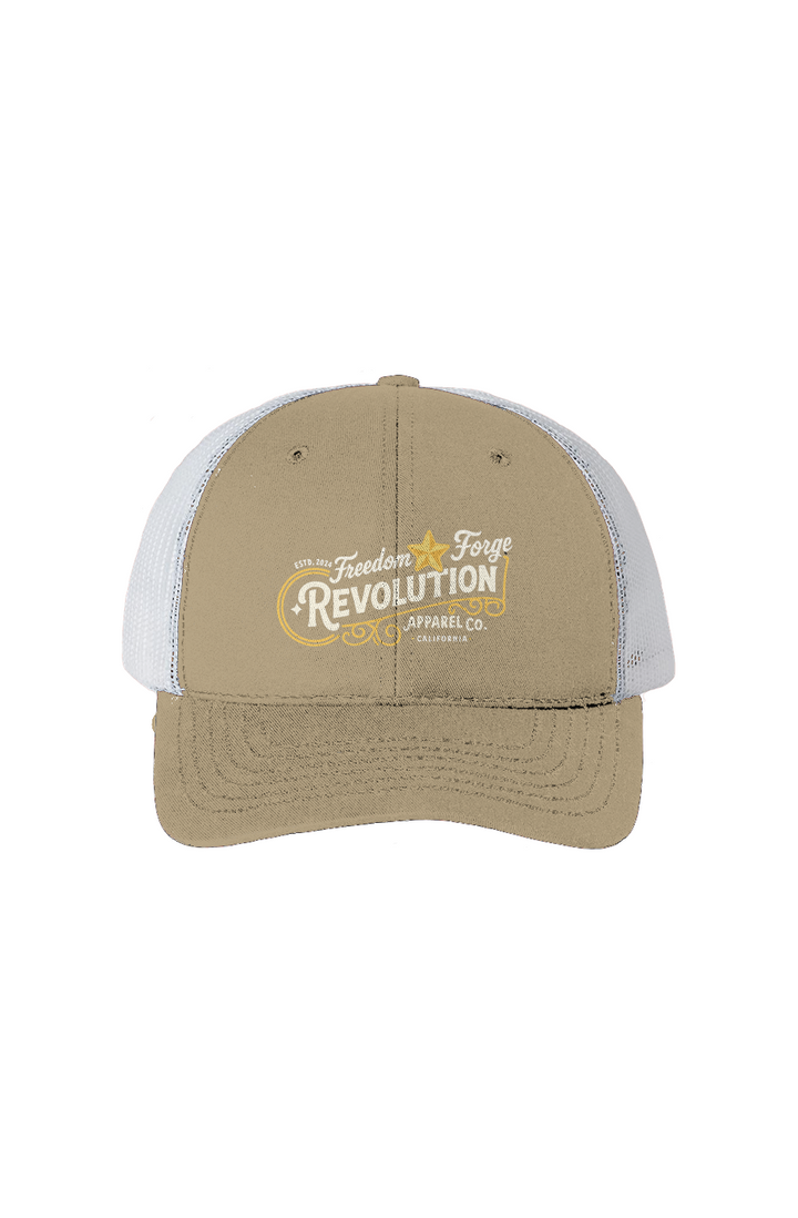 USA-Made-White Mesh Trucker Cap