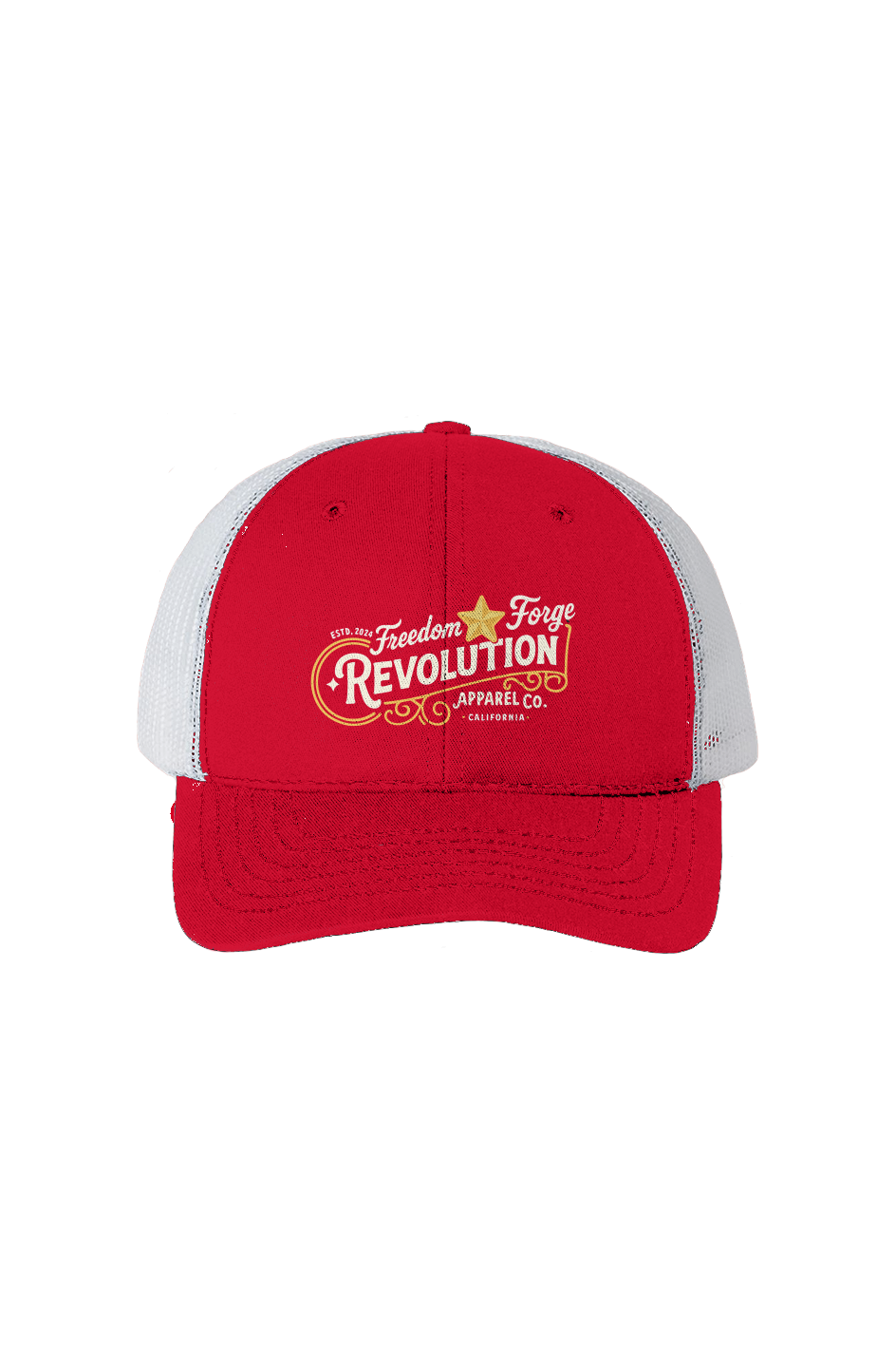 USA-Made-White Mesh Trucker Cap