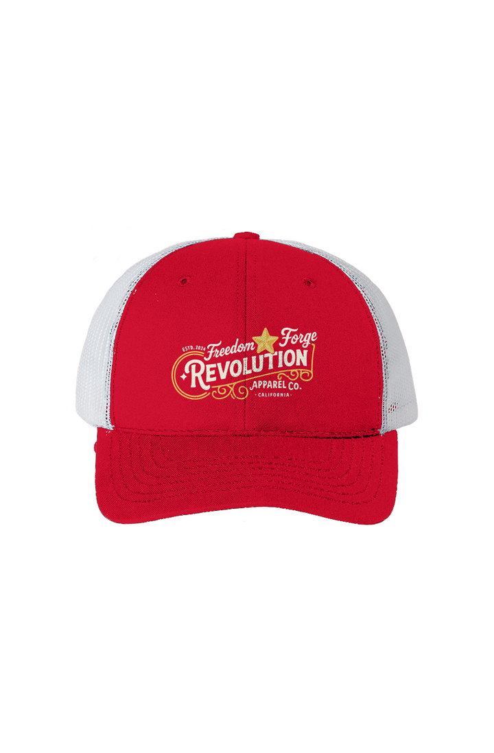 USA-Made-White Mesh Trucker Cap