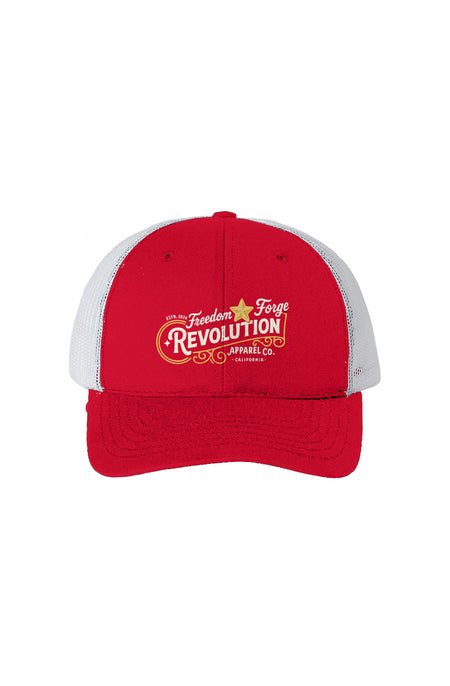 USA-Made-White Mesh Trucker Cap