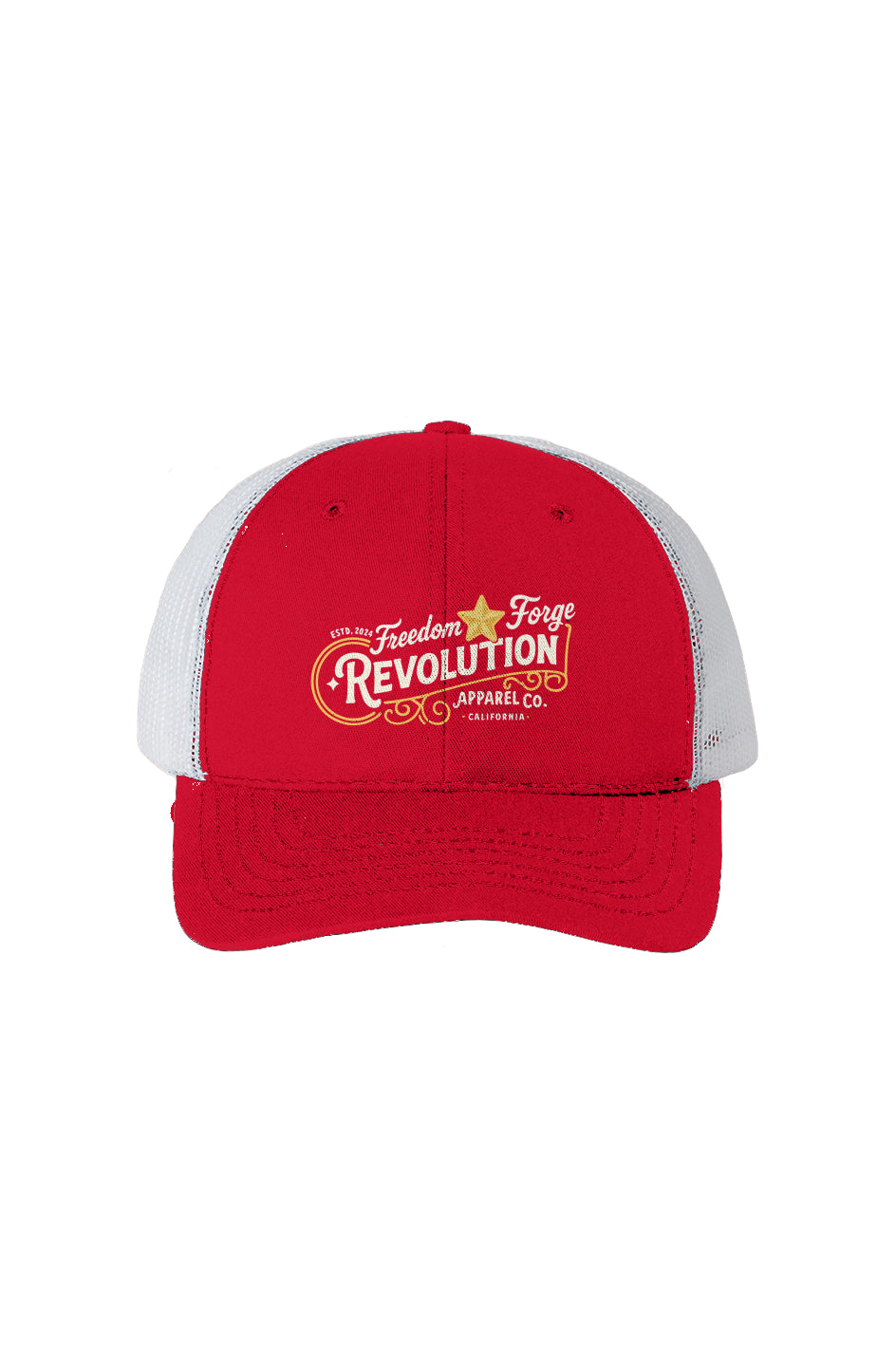 USA-Made-White Mesh Trucker Cap