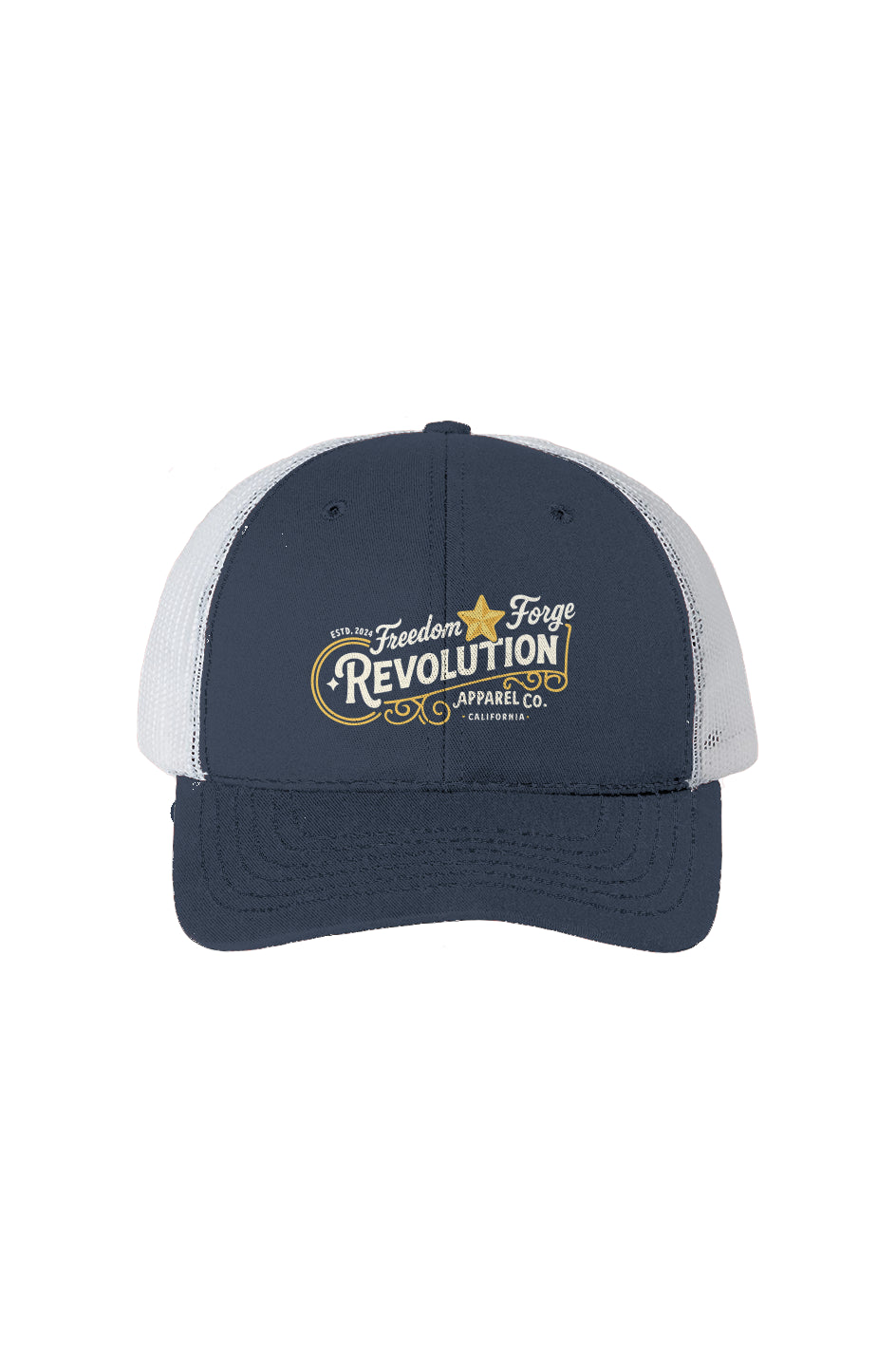 USA-Made-White Mesh Trucker Cap