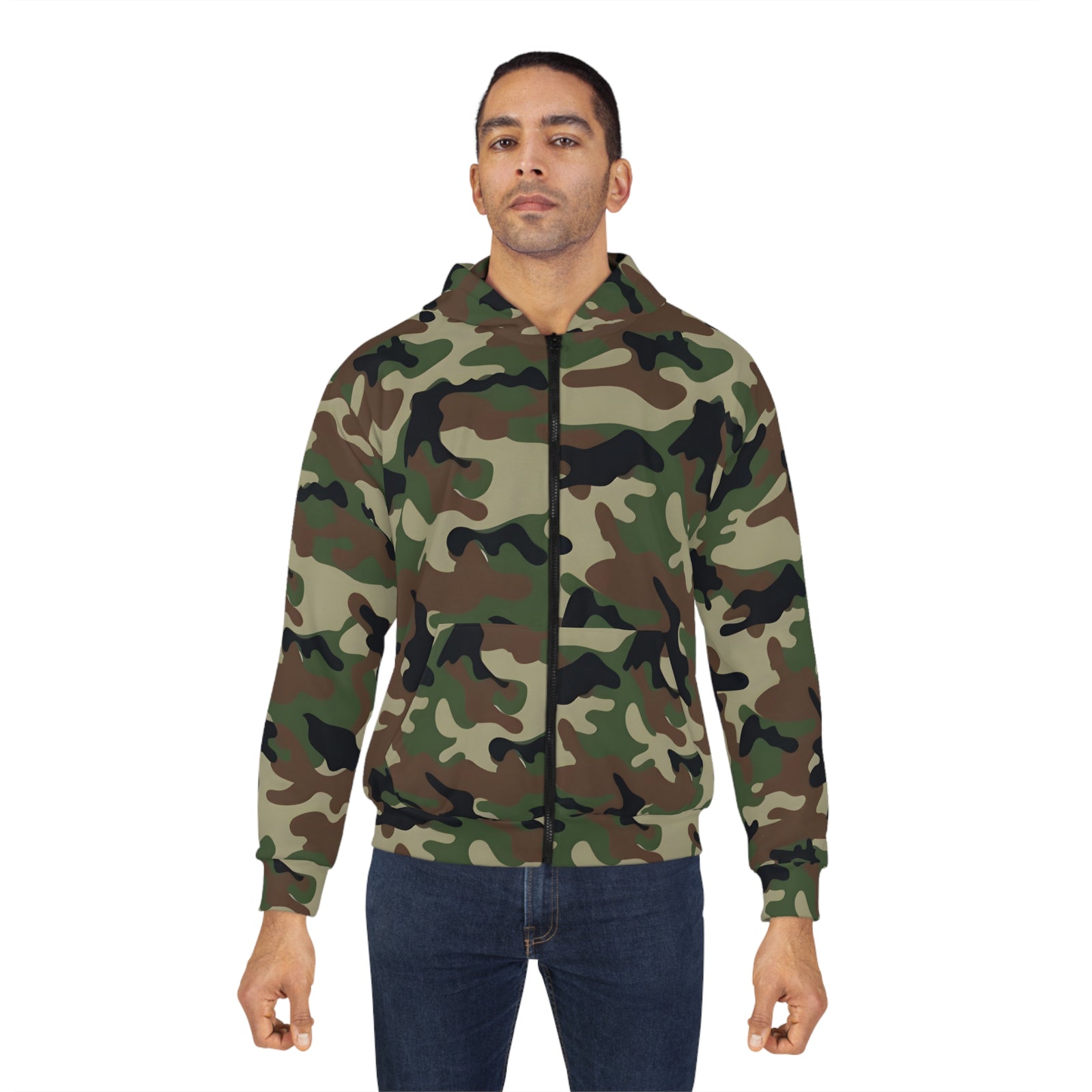 American Made Camo Unisex Zip Hoodie - All Over Prints/ Freedom Forge Revolution