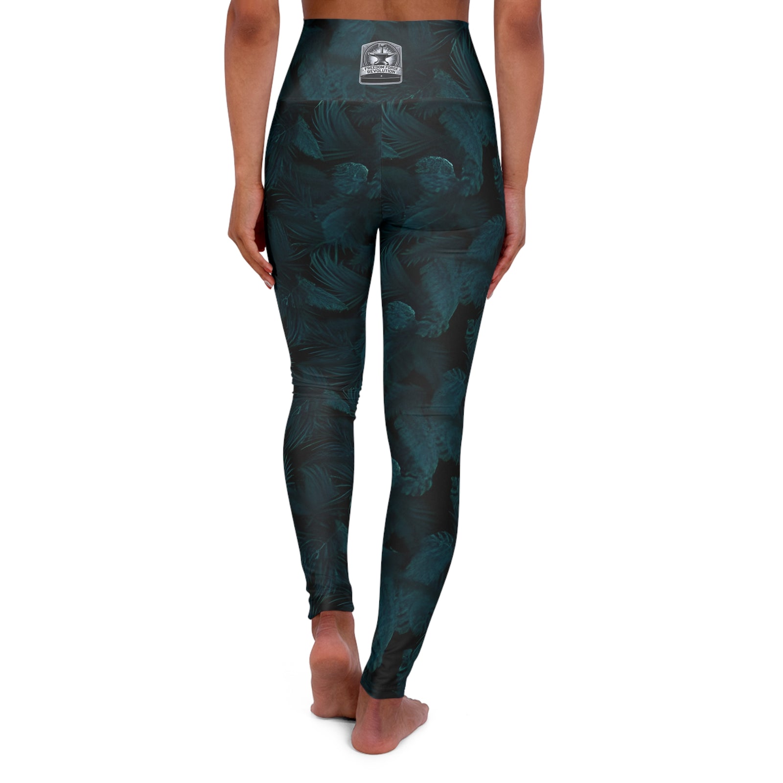 American Made Motivational High Waisted Yoga Leggings for Fitness Enthusiasts - Leggins/ Freedom Forge Revolution