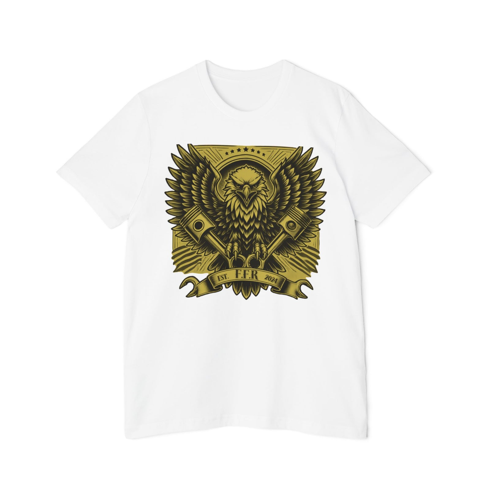 American Made Eagle And Pistons - Unisex T-Shirt/ Freedom Forge Revolution